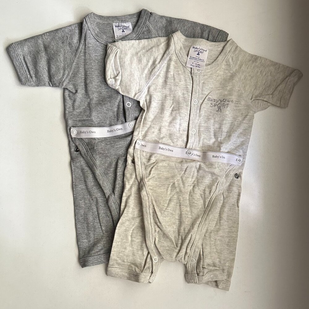 Baby'sβ Own Sport Set of 2 Snap Onesie 12mo/20lbs By St Lawrence Textiles Canada